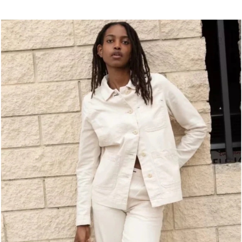 NWOT Everlane Chore Jacket in Bone/Ivory (XS) - Picture 3 of 8